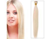 14 inch Straight Light Blond 613 Brazilian Hair Can Be Colored