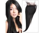 10 inch Nature Color Straight Brazilian Lace Closure 4 x 4 inch Handmade Human Hair