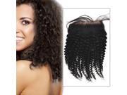 12 inch Nature Color Kinky Curl Brazilian Top Closure 4 x 4 inch Handmade Human Hair 12 inch Nature Color Kinky Curl Brazilian Top Closure 4 x 4 inch Handmade Human Hair