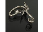 Stylish Dragon Style Zinc Alloy Earring Silver