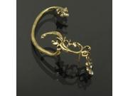 Fashion Punk Style Vine Earring with Diamond Golden