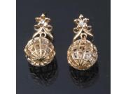 Ball Style Earrings with Diamond Ornament