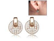 Fashionable Crystal Diamond Circle Earrings