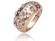 Fashion Charming Import Crystal Alloy Ring 18 mm Copper