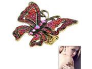 Retractable Fashion Butterfly Ring with Rhinestones