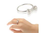 Fashionable Bow Delicate Design Finger Ring Jewelry Ornament Decor for Women Lady Girl
