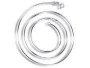 925 Pure Silver Plated Platinum Snake Shape Chain Necklace Length 40cm Silver