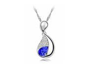 Fashionable Austrian Crystal Diamond Alloy Necklace Blue