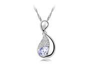 Fashionable Austrian Crystal Diamond Alloy Necklace Light Purple