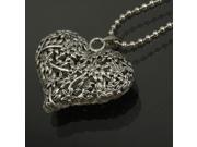 Vintage Hollow Heart Pendant Long Chain Necklace Jewelry Neck Decoration