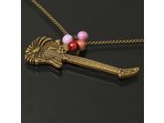 Stylish Guitar Style Long Necklace Neck Decor Neck Chain Fashion Jewelry for Ladies Women
