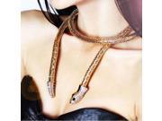 Fashionable Snake Style Sweater Chain Long Necklace Bracelet Waist Chain