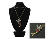 Fashion Angel Pendant Diamond Necklace Jewelry Neck Decor for Ladies