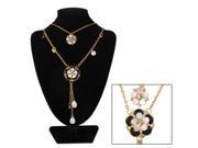 Stylish Flower Style Long Necklace Neck Decor Neck Chain for Ladies