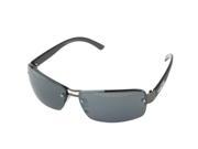 Metal Double Beam UV400 UV Protection Resin Lens Sunglasses Black
