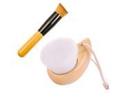 1 x Cosmetic Makeup Face Powder Foundation Brush 1 x Middle Comma Shaped Facial Cleansing Brush