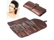 Professional 12pcs Makeup Brush Set Beauty Kit Cosmetic PU Leather Carrying Case