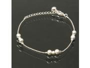 Stylish Silver Cylinders Bracelet Chain Anklet Foot Chain Jewelry