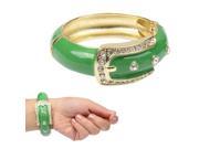 Leather Belt Style Bracelet Wrist Decoration Jewelry Green