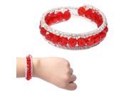 Fashion Alloy Crystal Bracelet for Women Red