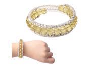 Fashion Alloy Crystal Bracelet for Women Yellow