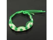Fashionable U Shape Pattern Wristband Bracelet Green White