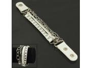 Fashionable Leather Bracelet Wrist Ornament Jewelry with Metal Chain Ornament