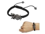 Fashion Diamond Owl Style Adjustable Bracelet Black