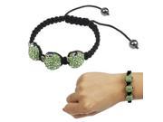 Fashion Diamond Apple Style Adjustable Bracelet Green
