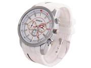 Sport Watch with Watch Hand TPU Watchband White