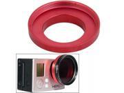 37mm Aluminum Alloy UV Lens Filter Ring Adapter for GoPro HERO 4 3 3 ST 122 Red