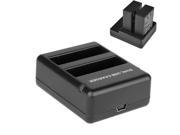 USB Dual Battery Travel Charger for GoPro Hero 4 AHDBT 401 Black