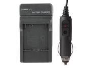 Digital Camera Battery Smart Charger with Power Plug Car Charger Travelling Set for Gopro HD HERO3 Black