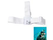 ST 24 Anti skid Adjustable Elastic Head Strap Belt for GoPro Hero 4 3 3 2 1 White