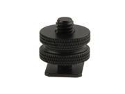 Reinforced Hot Shoe Aluminum Alloy 1 4 Screw Adapter with Double Nut for GoPro Hero 4 3 3 2 1