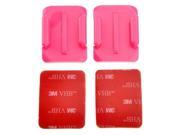 ST 12 2 x Curved Surface Adapters 2 Adhesive Mount Stickers for GoPro Hero 4 3 3 2 1 Pink