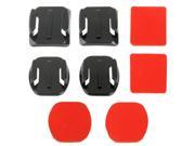 2 Curved Surface 2 Flat Surface Adapters 4 Adhesive Mount Stickers for GoPro Hero 4 3 3 2 1