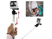 Fashion 7 Sections Telescopic Shaft Self timer Monopods for GoPro Camera Digital Camera Phone Full Length Max 110cm White