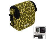 GN 5 Leopard Texture GoPro Accessories Waterproof Housing Neoprene Inner Protective Bag Camera Pouch for GoPro Hero4 3 3 Yellow