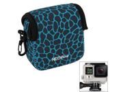 GN 5 Leopard Texture GoPro Accessories Waterproof Housing Neoprene Inner Protective Bag Camera Pouch for GoPro Hero4 3 3 Blue