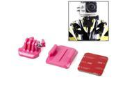SIXXY Gopro Helmet Curved Surface 3M VHB Sticker Mount Stand Kit for GoPro Hero 4 3 3 2 1 Magenta