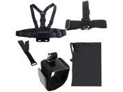 5 in 1 Chest Strap Head Strap Wrist Strap Remote Strap Bag Set for GoPro HERO4 3 3 2 1 SJ4000