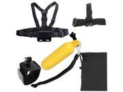 5 in 1 Chest Belt Wrist Belt Head Strap Floating Bobber Monopod Portable Box Carry Bag Set for GoPro HERO4 3 3 2 1 SJ4000