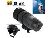1080P Sporty Waterproof 1.3M Pixel CMOS Vehicle Mount Video Recorder Camcorder Support SD Card Black