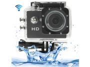 Sports Cam Full HD 1080P H.264 1.5 inch LCD WiFi Edition Sports Camera with 170 degree Wide angle Lens Support 30m Waterproof Black