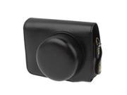Leather Camera Case Bag for Panasonic DMC GF3 Black