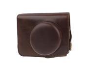 Leather Camera Case Bag for Panasonic DMC GF3 Brown