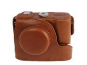 Digital Leather Camera Case Bag with Strap for Nikon Coolpix P7700 Brown