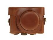 Leather Camera Case Bag for Sony HX50 Brown