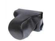 Digital Leather Camera Case Bag with Strap for FUJI X E1 Black